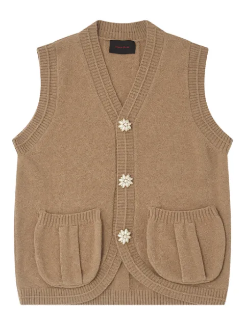 Simone Rocha pearl-button pocket vest