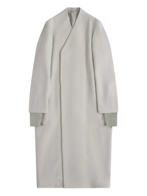 Rick Owens V-neck wool coat