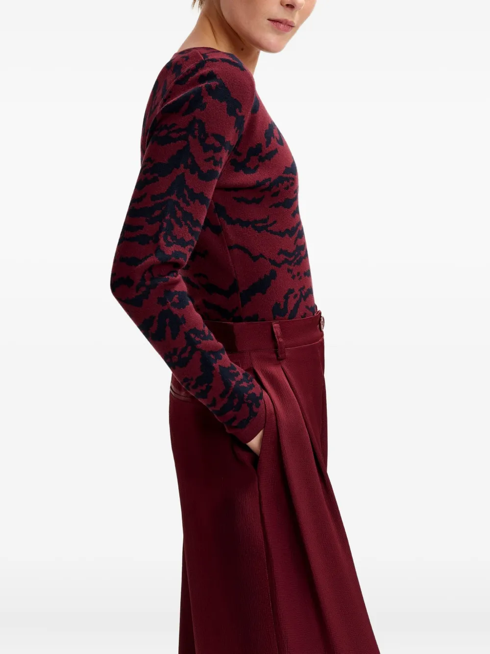 Essentiel Antwerp Long-sleeve Ribbed Sweater In Multi