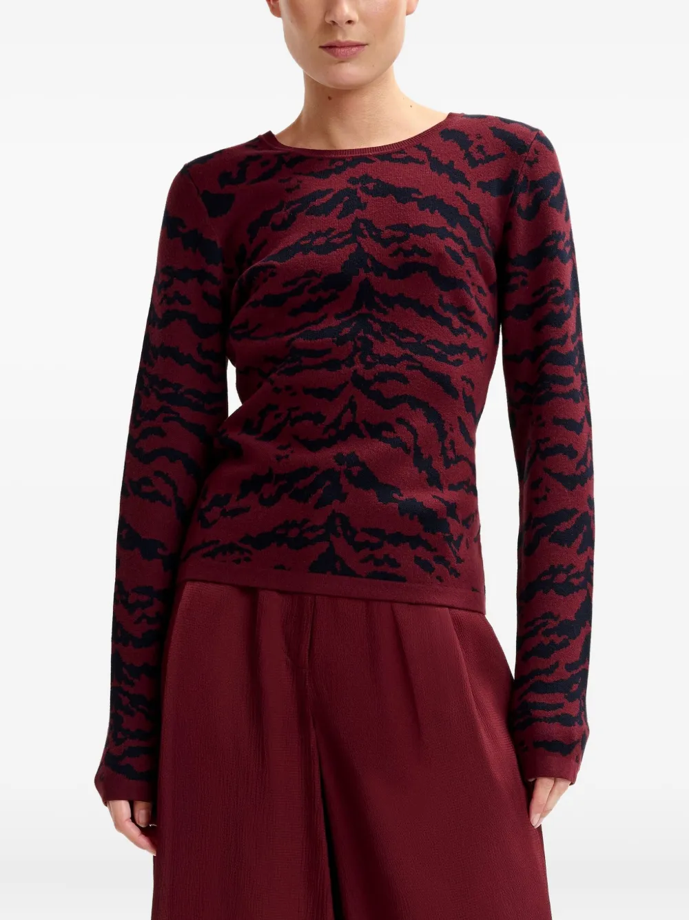 Essentiel Antwerp Long-sleeve Ribbed Sweater In Multi
