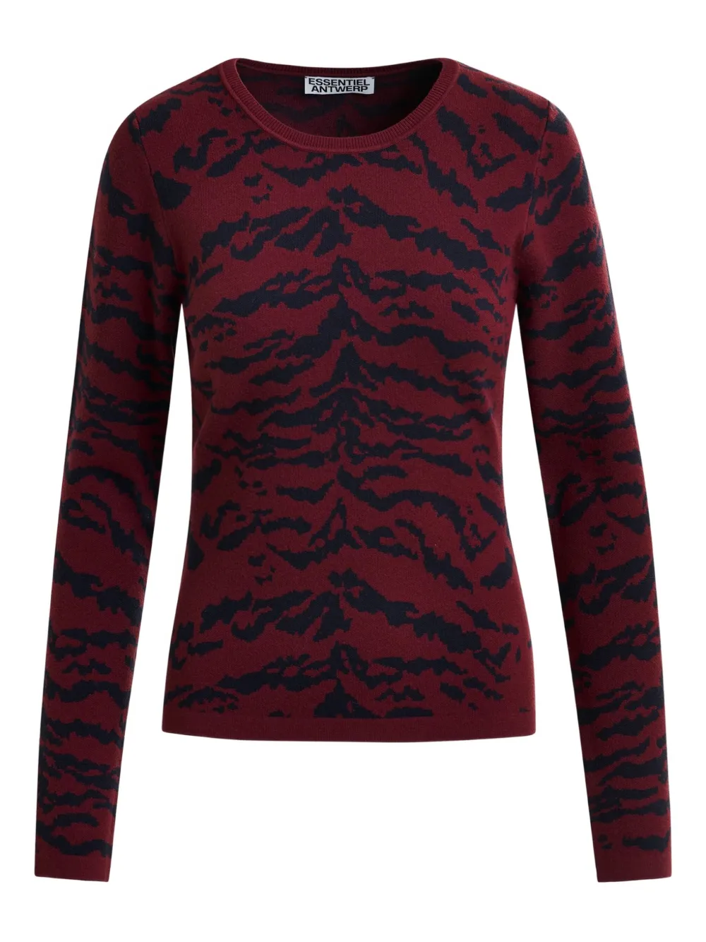 Essentiel Antwerp Long-sleeve Ribbed Sweater In Multi