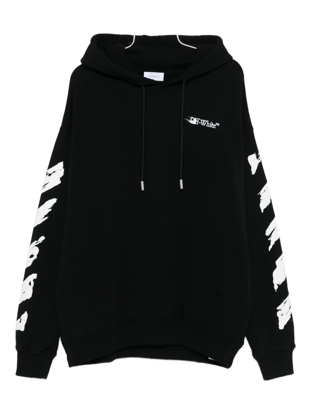 Off-white Ink Arrow Skate Hoodie In Black