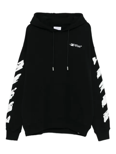 Off-White sudadera con capucha y pinceladas