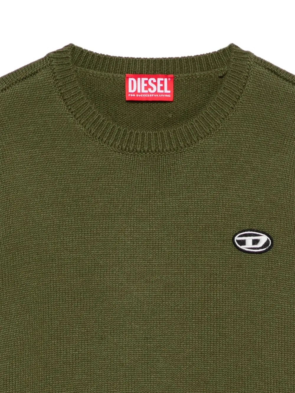 Diesel Kids Sweater met geborduurd logo Groen