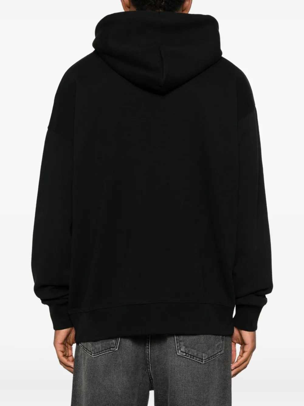 Off-white Long Sleeve Hooded Sweatshirt In Black