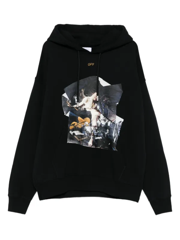 Off-White アートプリント パーカー ブラック Off-White artwork-print Hoodie | Black | FARFETCH