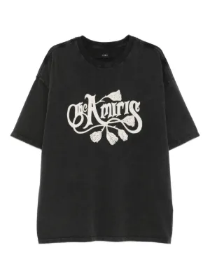 AMIRI crystal-embellishment Cotton T-shirt | Black | FARFETCH