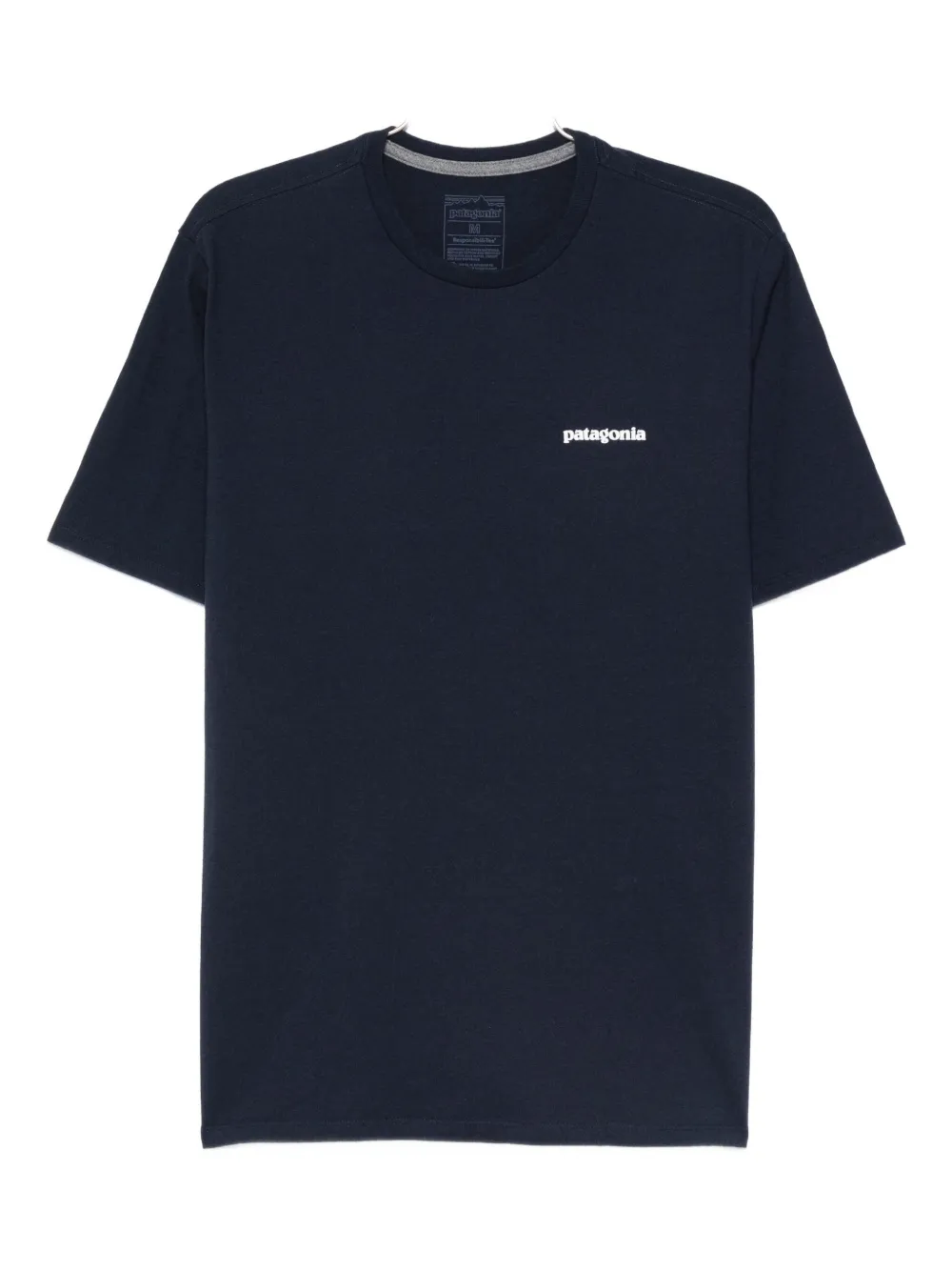 Patagonia logo-print organic-cotton T-shirt - Blu