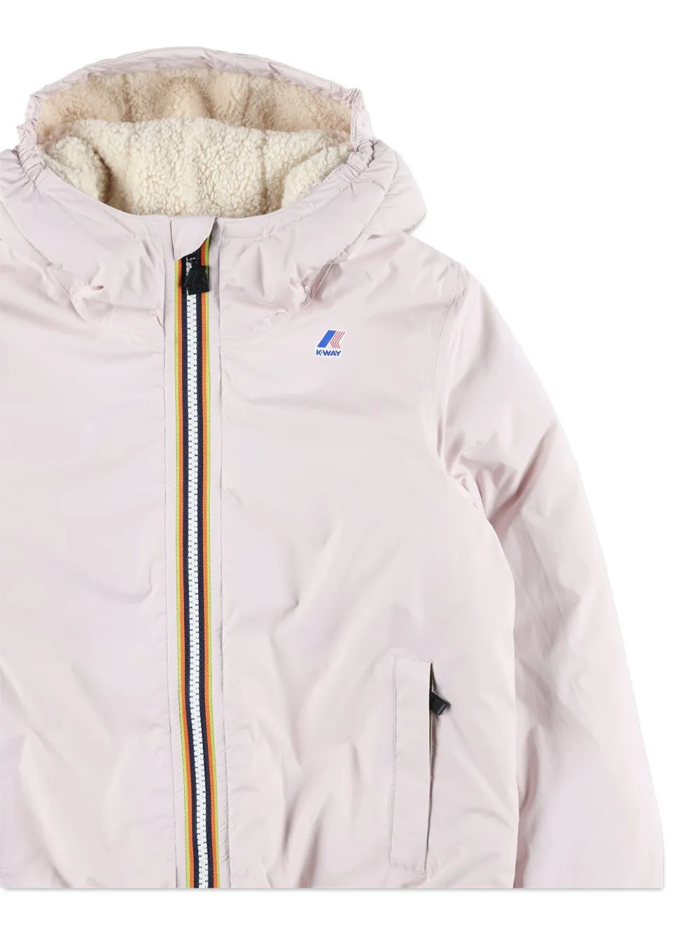 K-way Hooded Padded Jacket In Multi