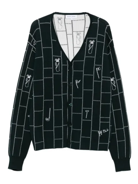 Maison Labiche grid-pattern cardigan