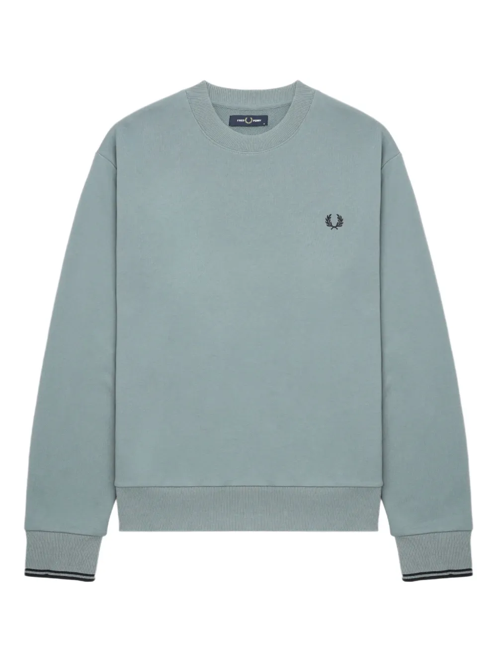 Fred Perry Embroidered-logo Crew Neck Sweatshirt In Blue