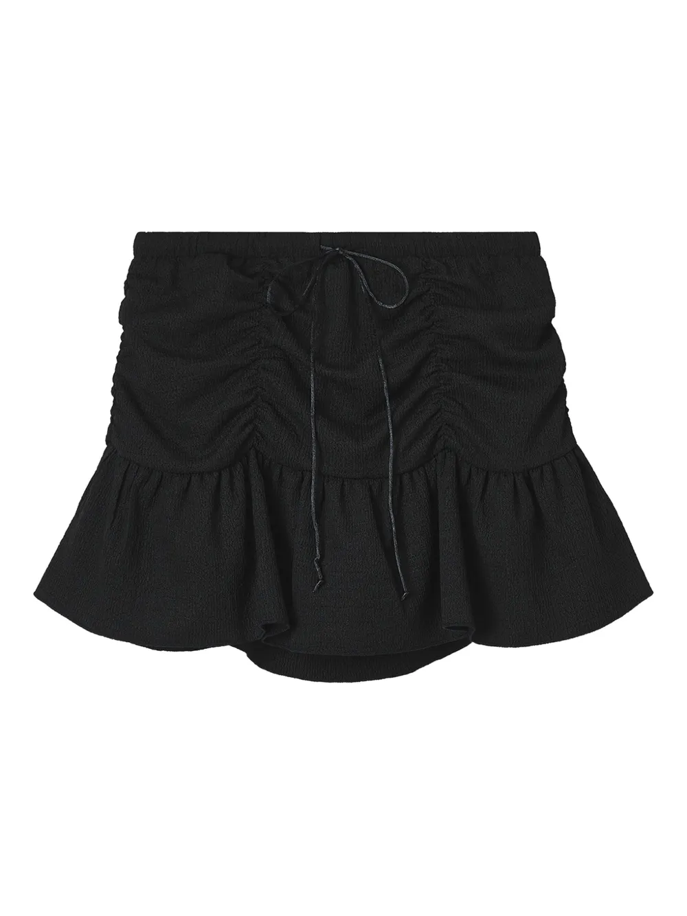 b+ab ラッフルヘム ミニスカート - ブラック b+ab ラッフルヘム ミニスカート - ブラック