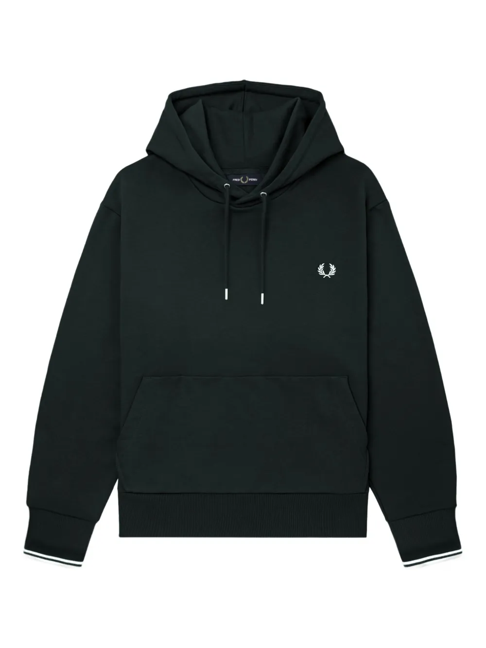 Fred Perry logo-detail cotton hoodie | Blue | Image 1