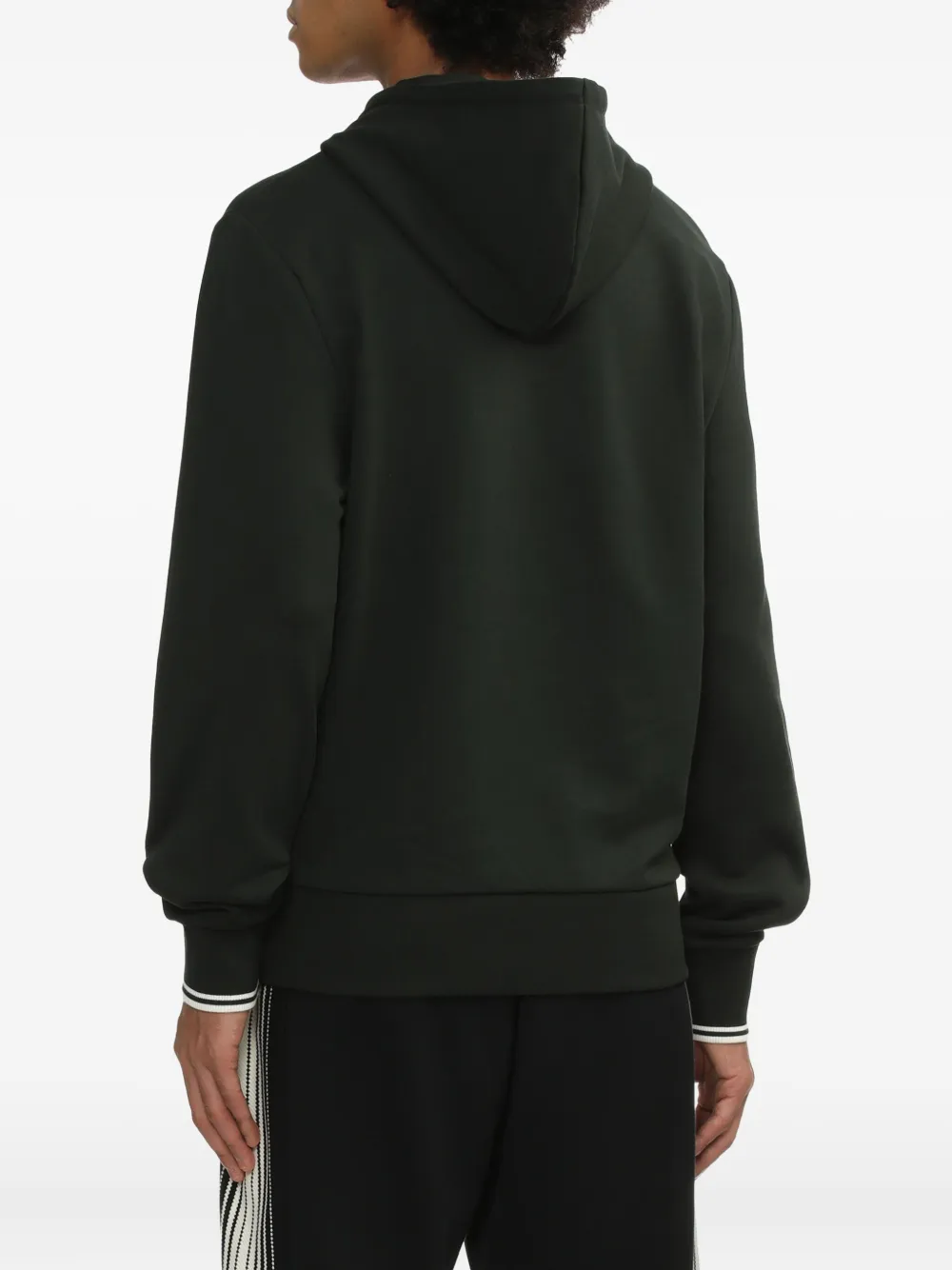 Fred Perry Logo-detail Cotton Hoddie In Black