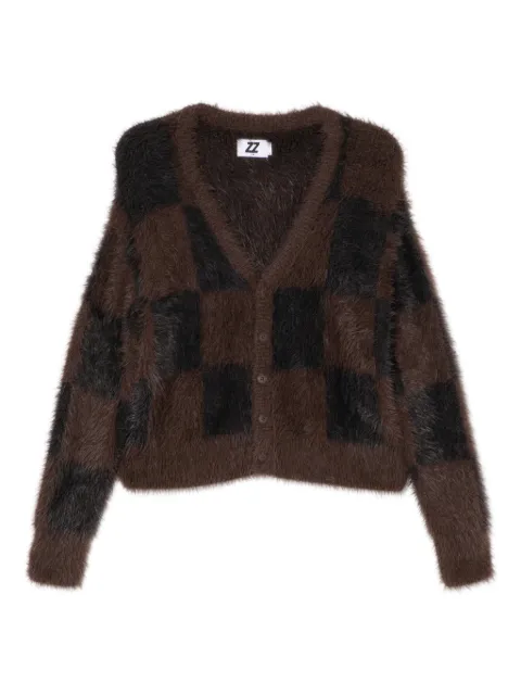 izzue checked cardigan