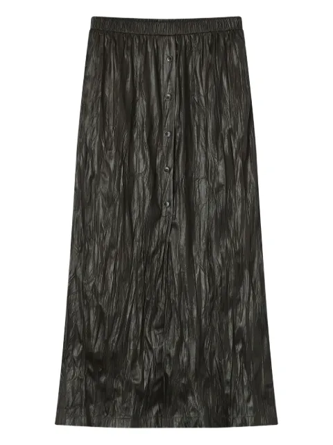 b+ab crinkled-effect midi skirt