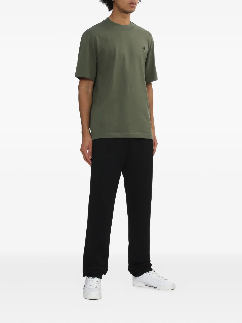 Fred Perry T-shirt met logodetail - Groen