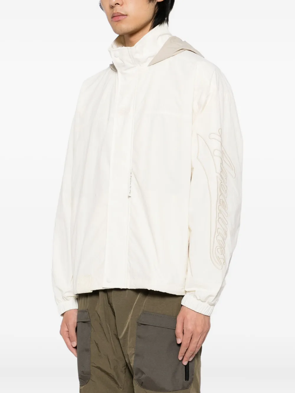 Aape By A Bathing Ape Logo-embroidered Jacket In White