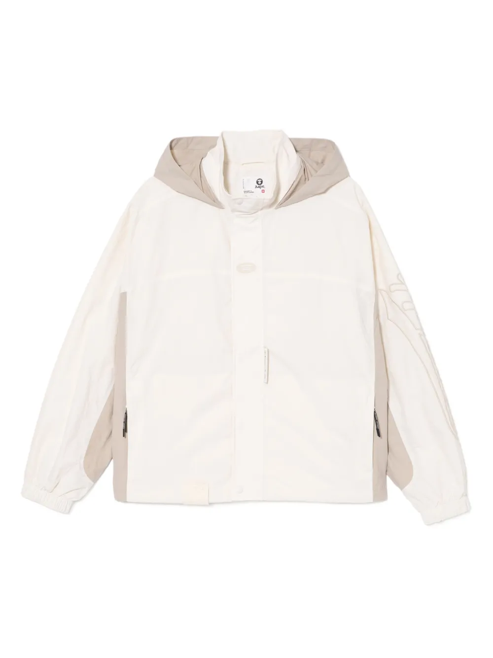 Aape By A Bathing Ape Logo-embroidered Jacket In White