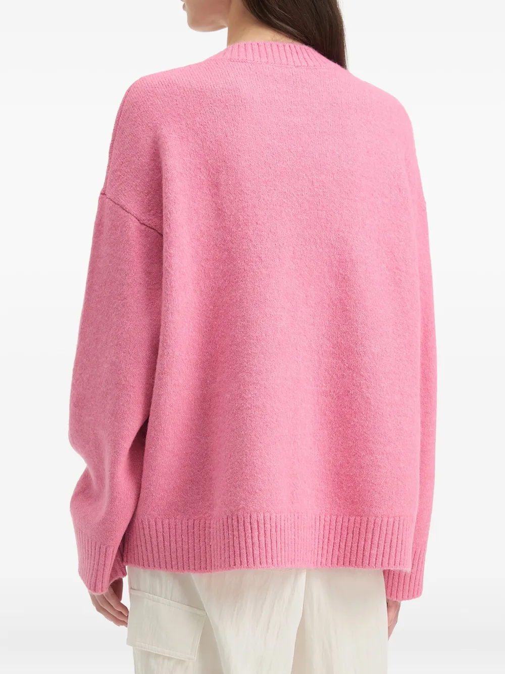 Tout A Coup Cat-detail Sweater In Pink