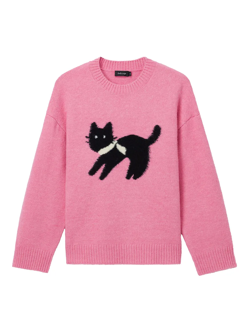 Tout A Coup Cat-detail Sweater In Pink