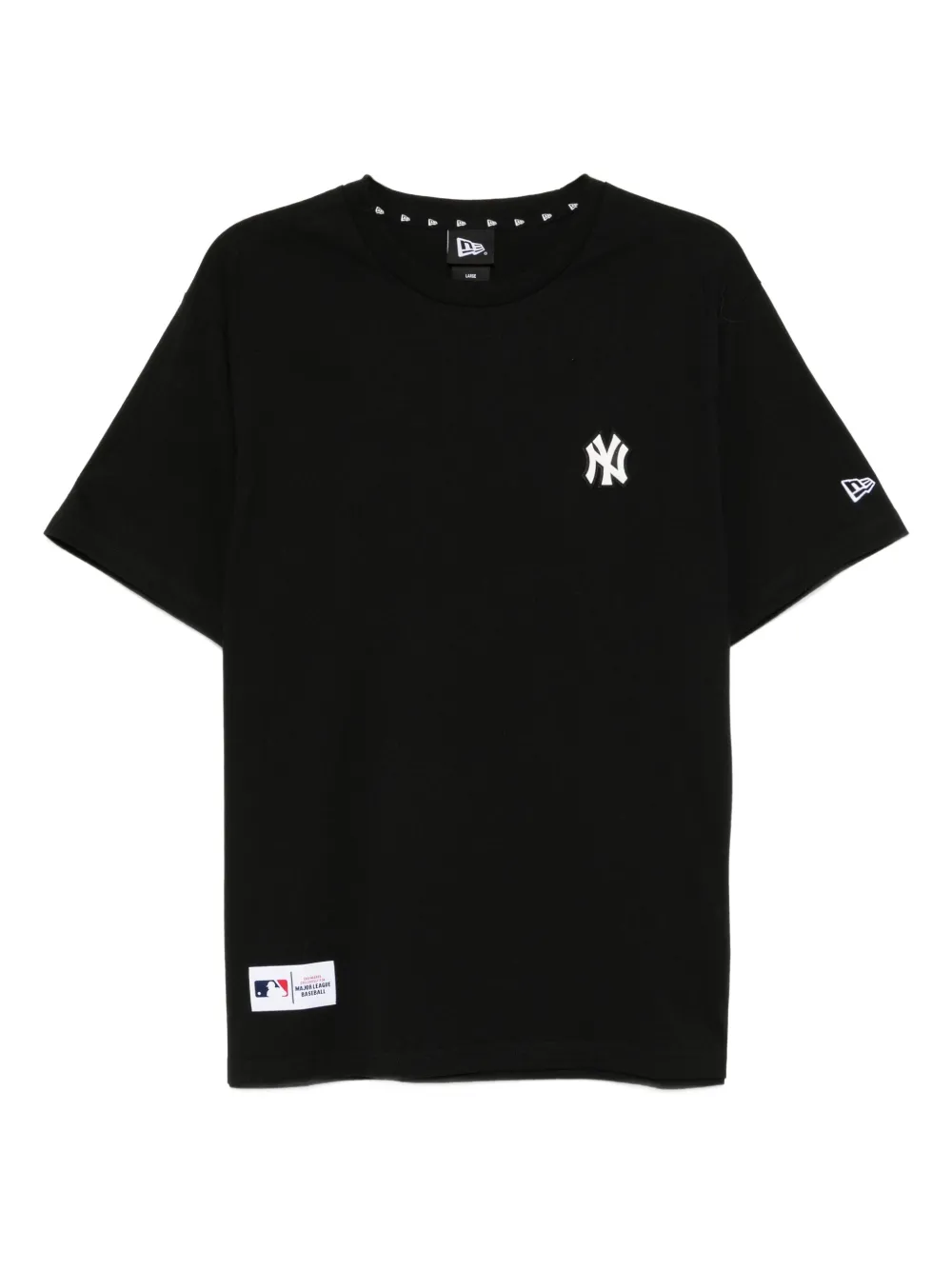NEW ERA CAP logo-appliqué cotton T-shirt | Black | Image 1