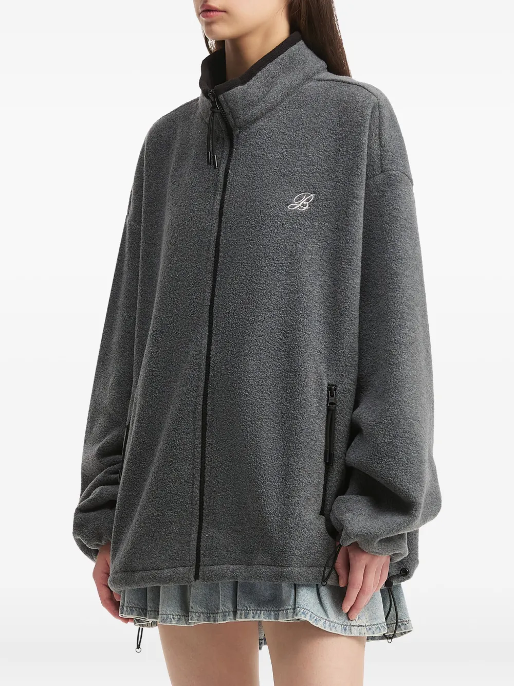B+ab Zip-up Fleece Jacket In Gray