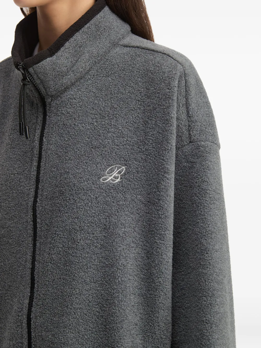 B+ab Zip-up Fleece Jacket In Gray