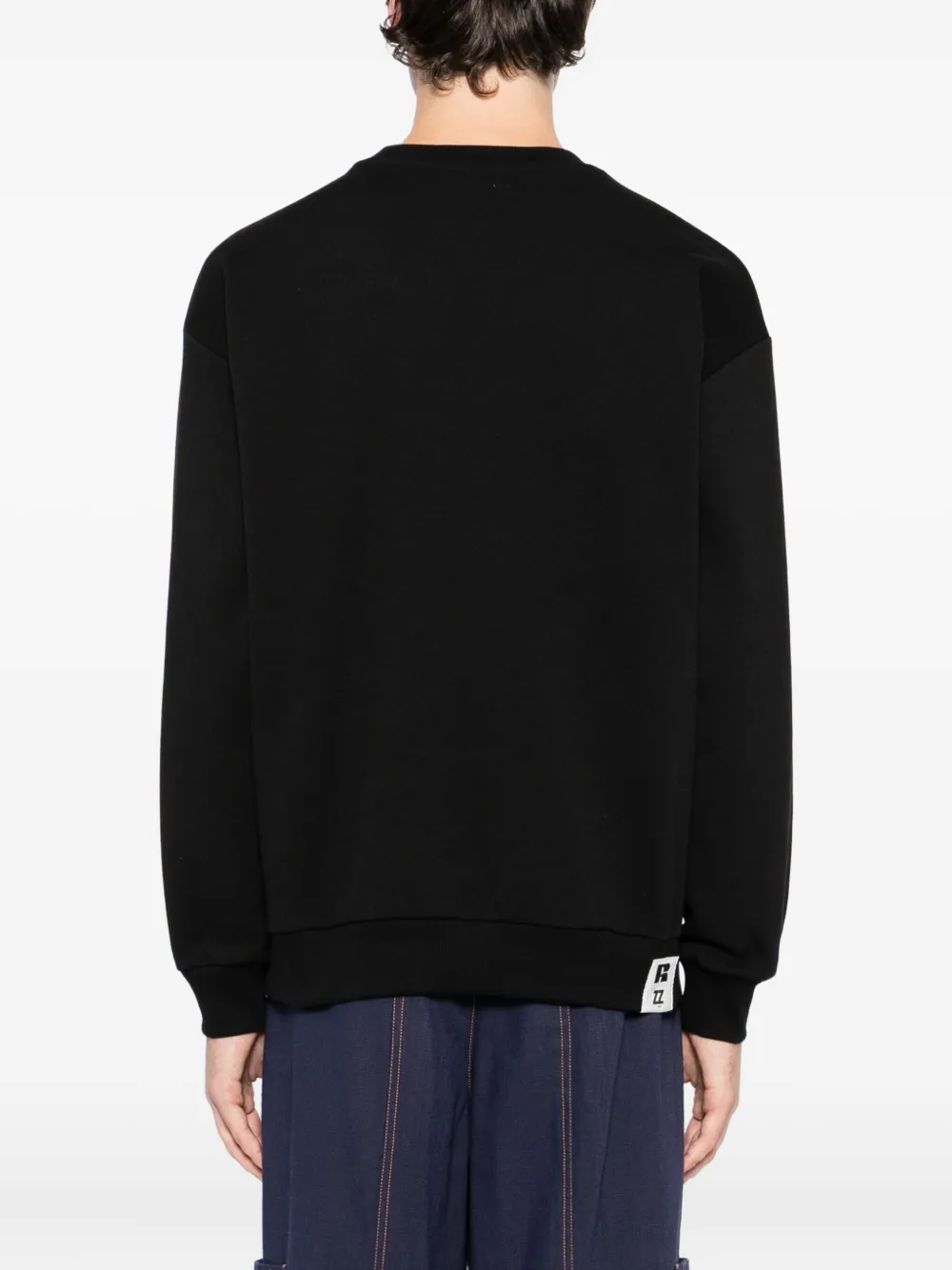 Izzue Graphic-print Cotton Sweatshirt In Black