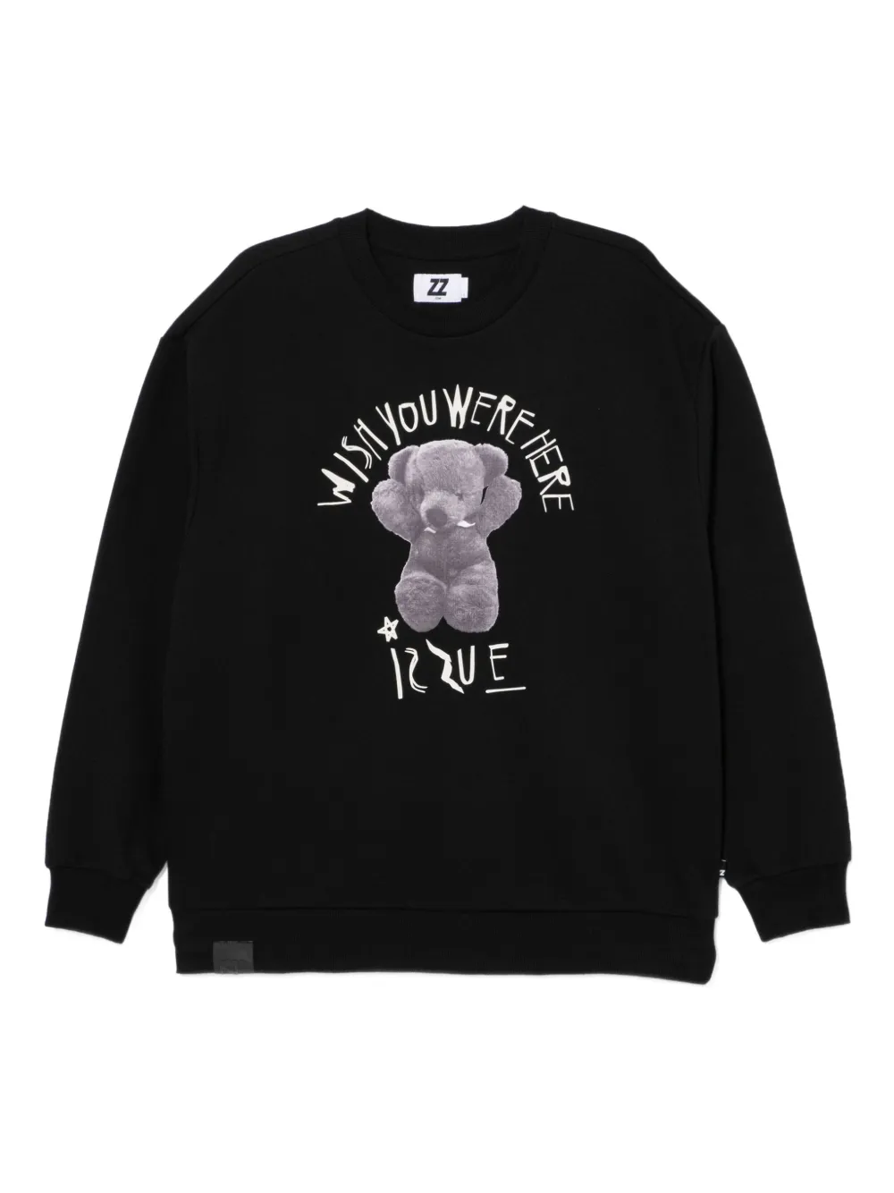Izzue Graphic-print Cotton Sweatshirt In Black