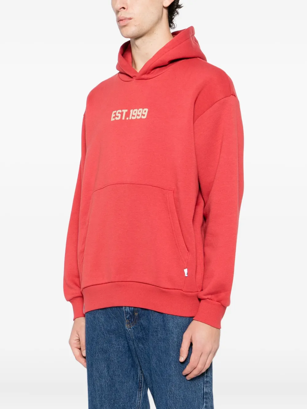 izzue Hoodie met geborduurd logo Rood