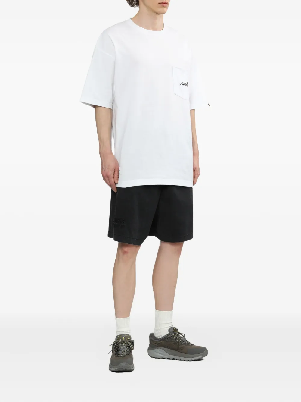 Alpha Industries Shorts met logopatch - Zwart