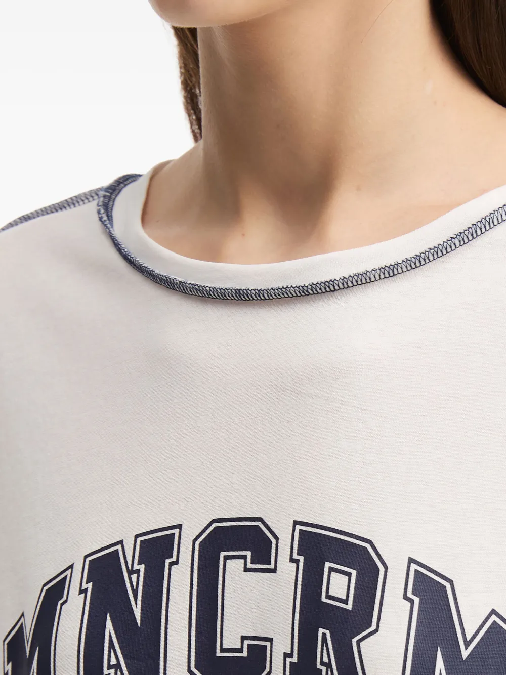 Mini Cream Graphic-print Long-sleeve T-shirt In Multi