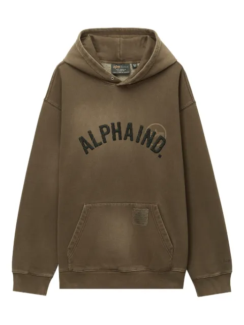 Alpha Industries logo-embroidered hoodie