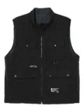 izzue logo-patched gilets - Black