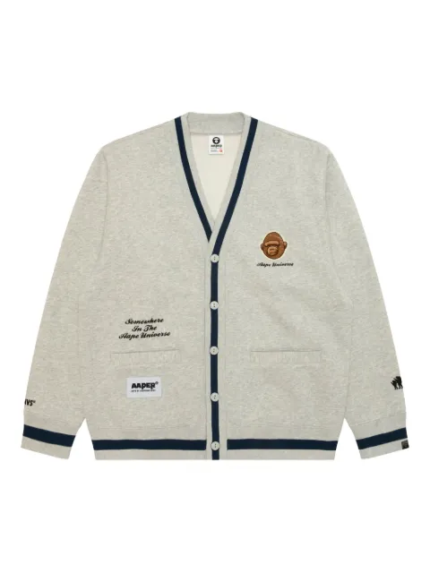 AAPE BY *A BATHING APE® embroidered-monkey buttoned cardigan