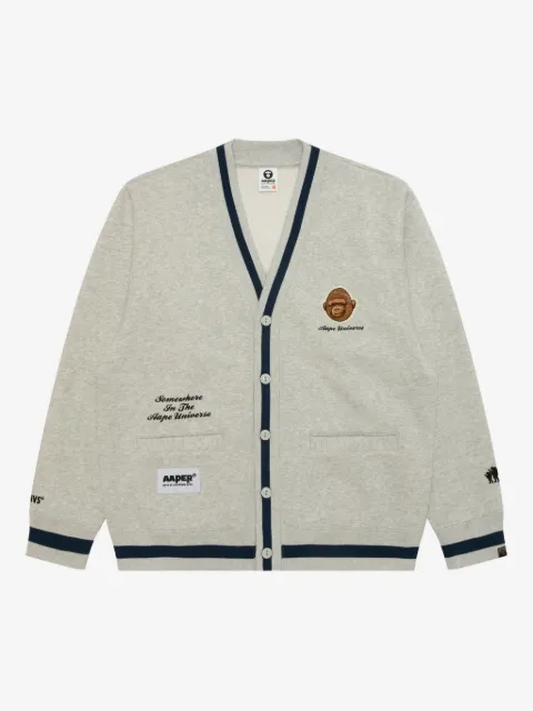AAPE BY *A BATHING APE® embroidered-monkey buttoned cardigan
