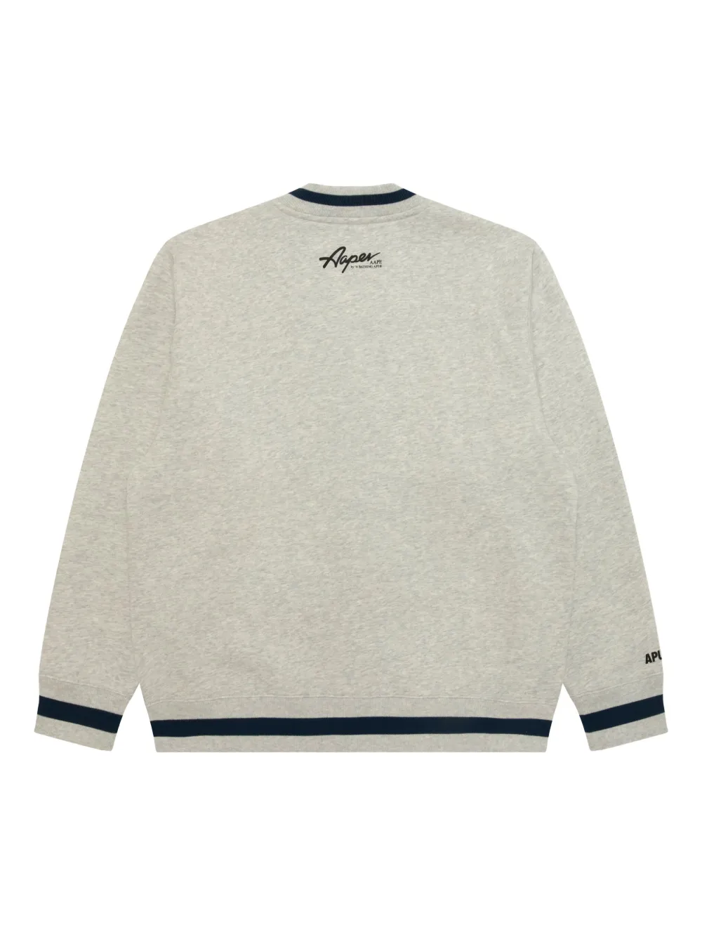 Aape By A Bathing Ape Embroidered-monkey Buttoned Cardigan In Gray