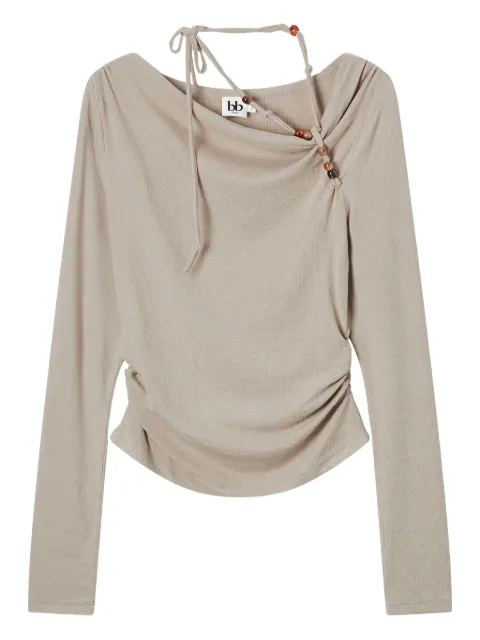 b+ab beaded-embellishment long-sleeve T-shirt