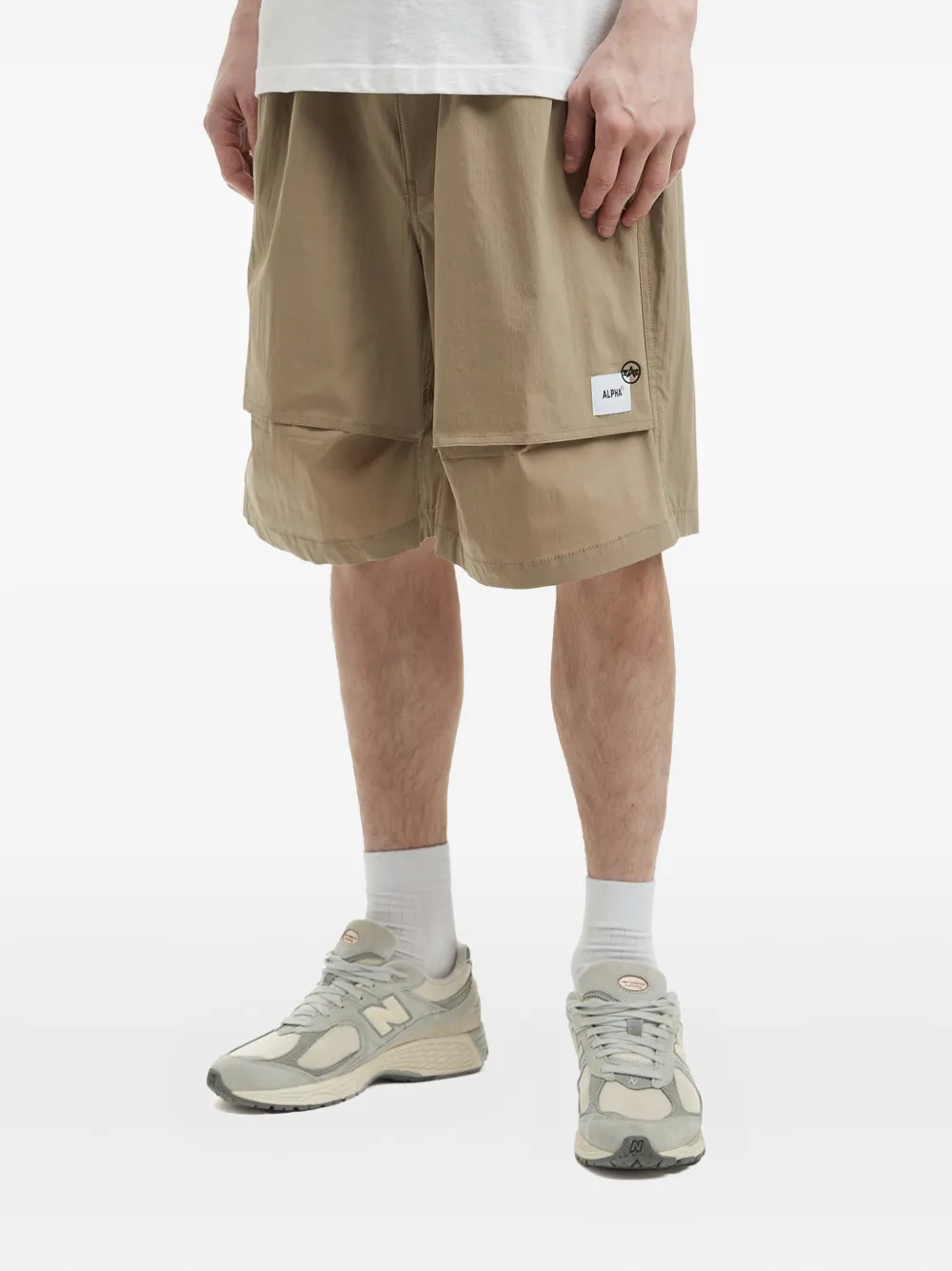 Alpha Industries Shorts met logopatch Beige