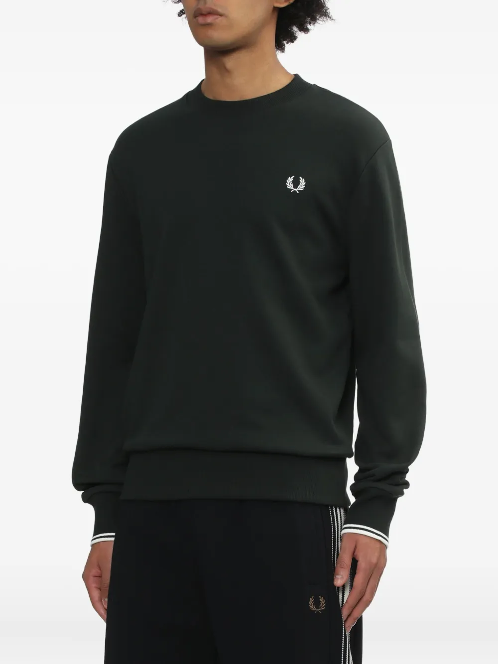 Fred Perry Sweater met ronde hals Groen