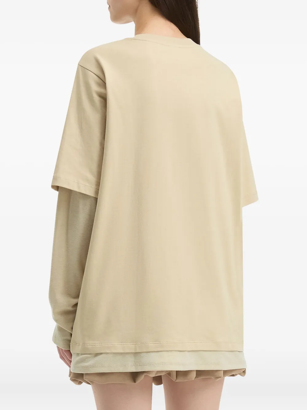 b+ab Gelaagd T-shirt Beige
