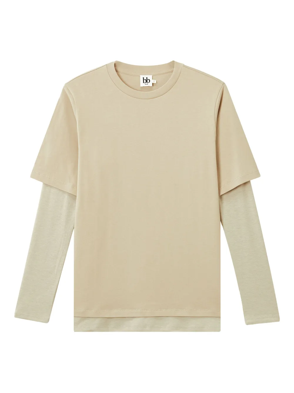 b+ab レイヤード Tシャツ - ニュートラル b+ab レイヤード Tシャツ - ニュートラル