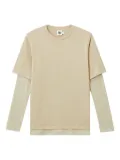 b+ab layered cotton T-shirt - Neutrals