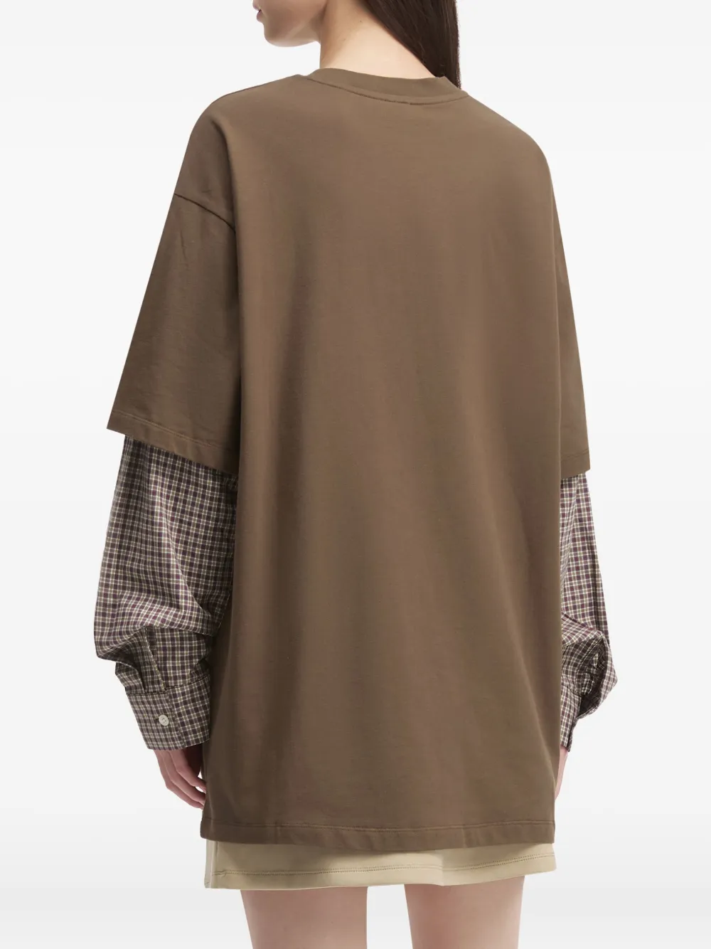 b+ab T-shirt met ronde hals Bruin