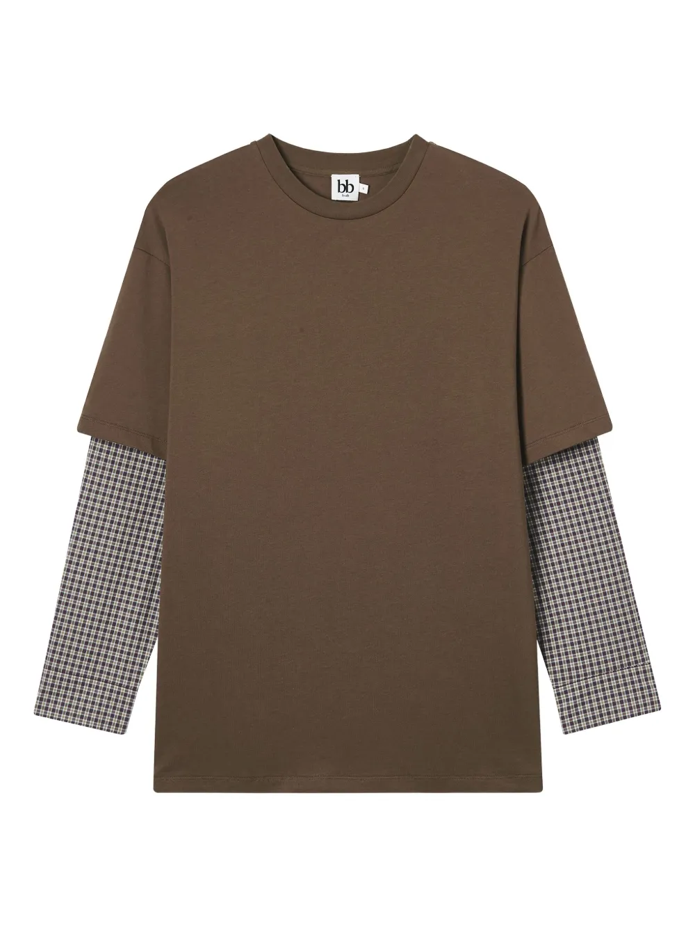 b+ab クルーネック Tシャツ - ブラウン b+ab クルーネック Tシャツ - ブラウン