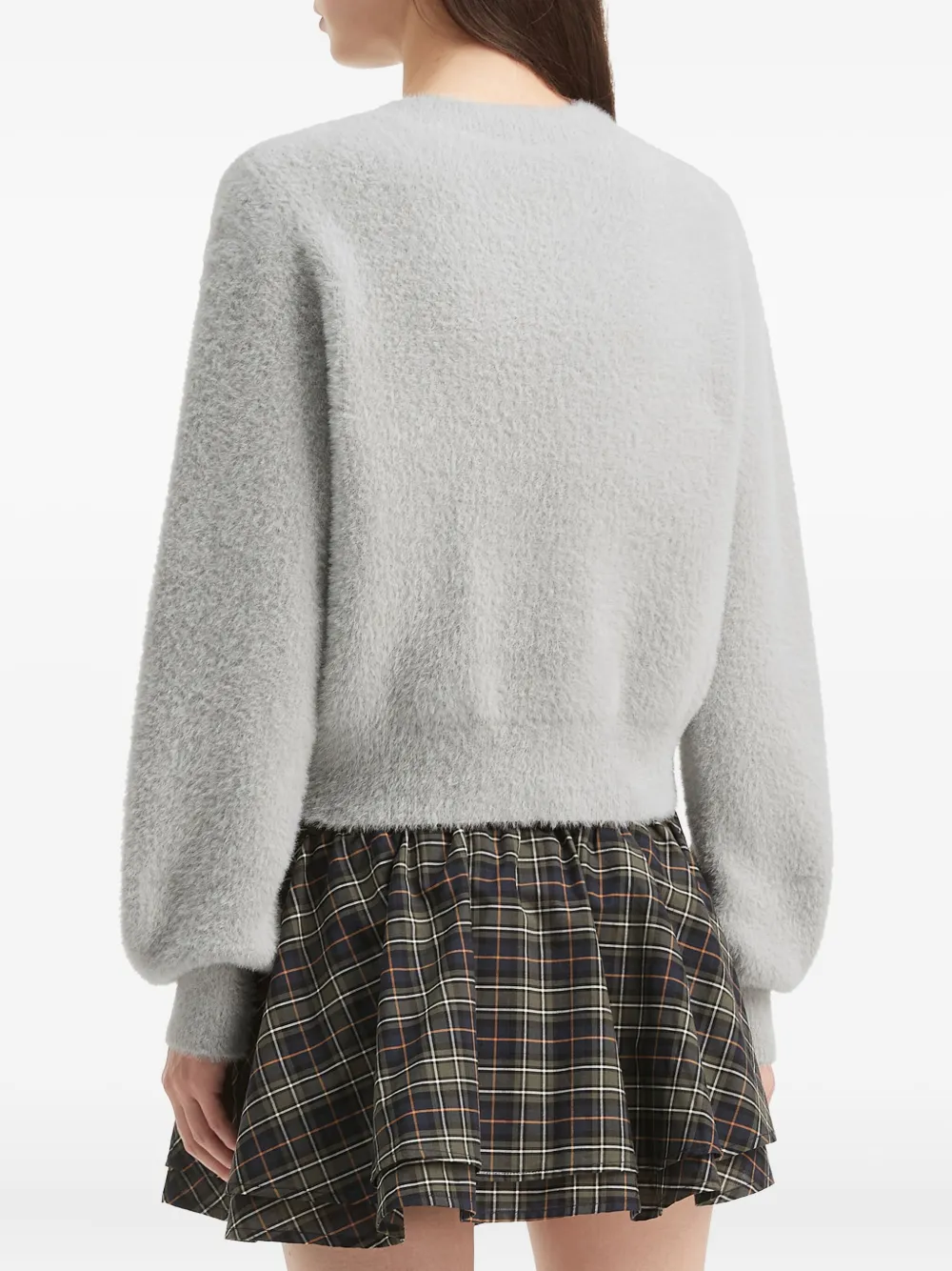 B+ab Embellished-button Cardigan In Gray