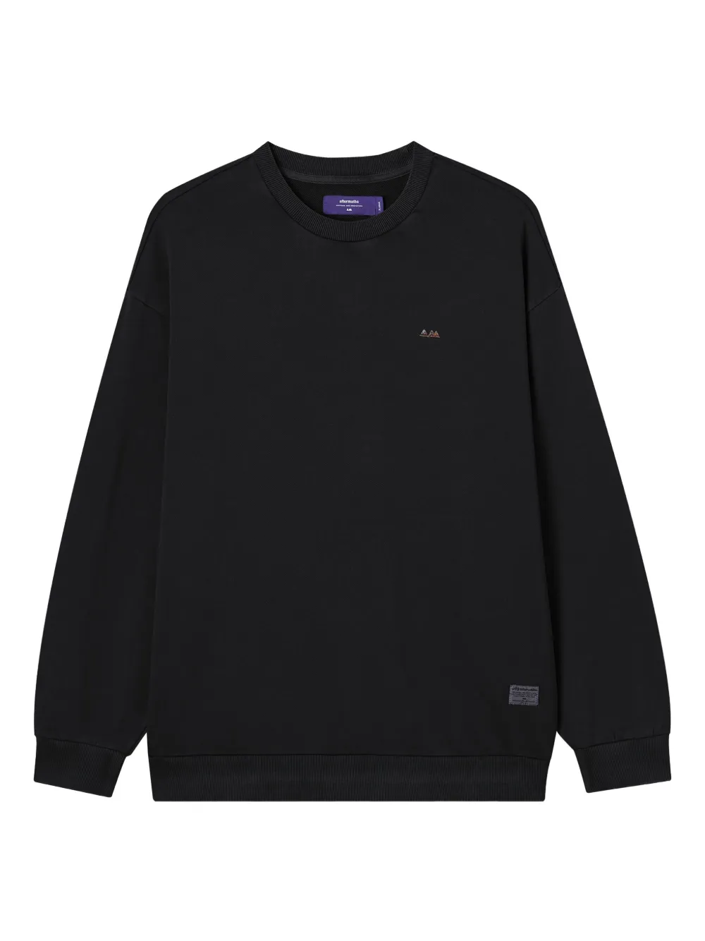 aftermaths embroidered-mountain detail sweatshirt | Black | Image 1