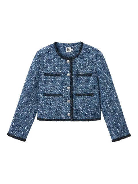 b+ab veste en tweed à boutonnière