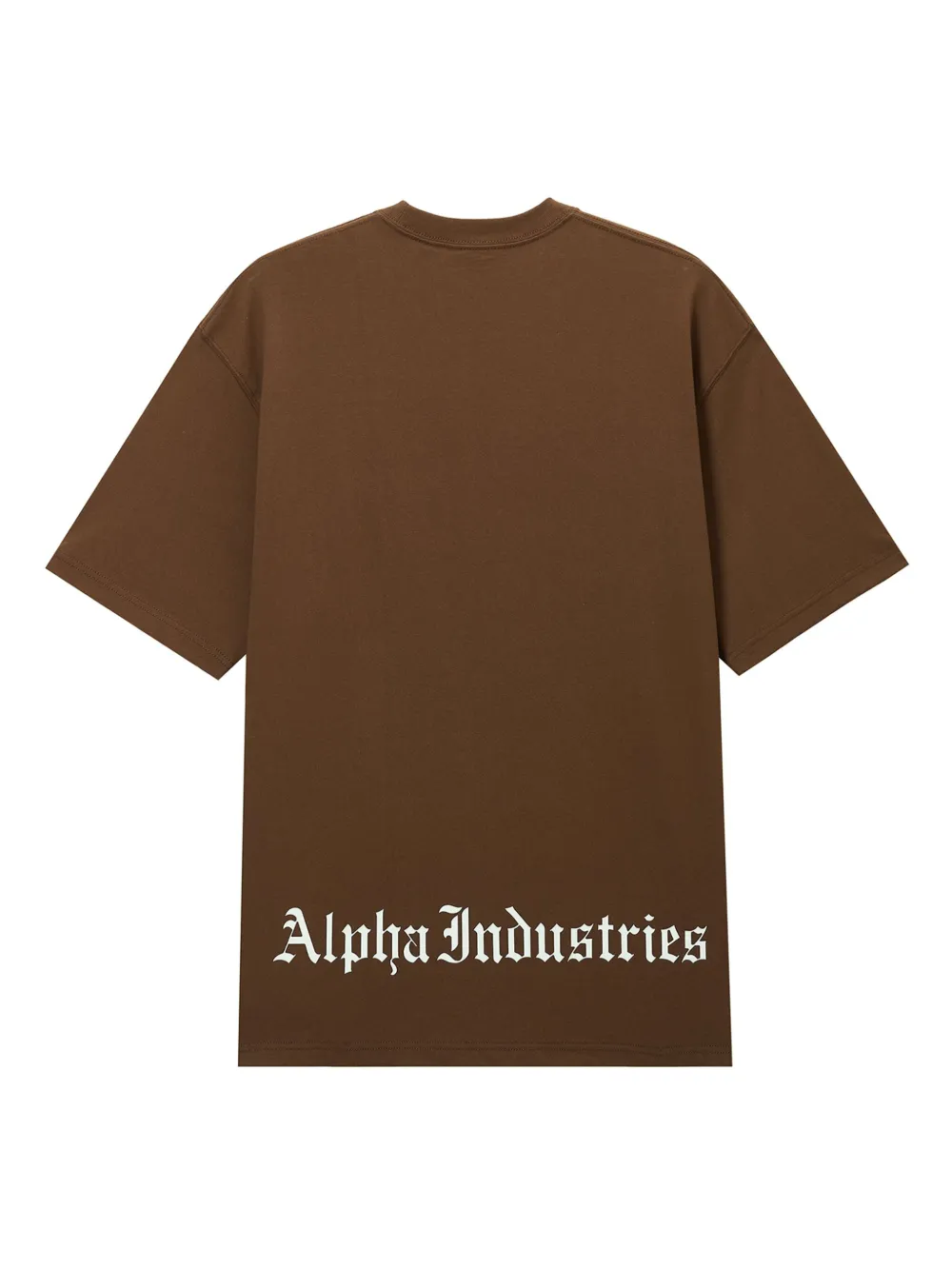 Alpha Industries Patch-print Cotton T-shirt In Brown